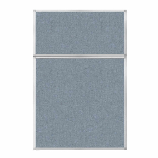 Hush Panel Configurable Cubicle Partition 4' x 6' Powder Blue Fabric